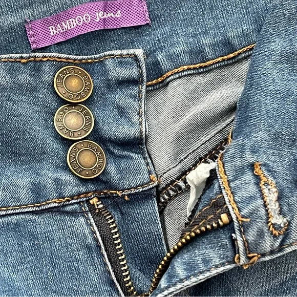 BAMBOO High Rise Stretch Skinny Jeans Size 5 - Picture 6 of 16